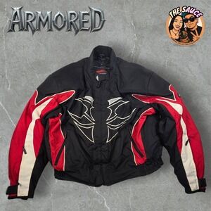 HEIN GERICKE Men's 2XL Padded Protective Safe Armored Motorcycle Jacket Tribal